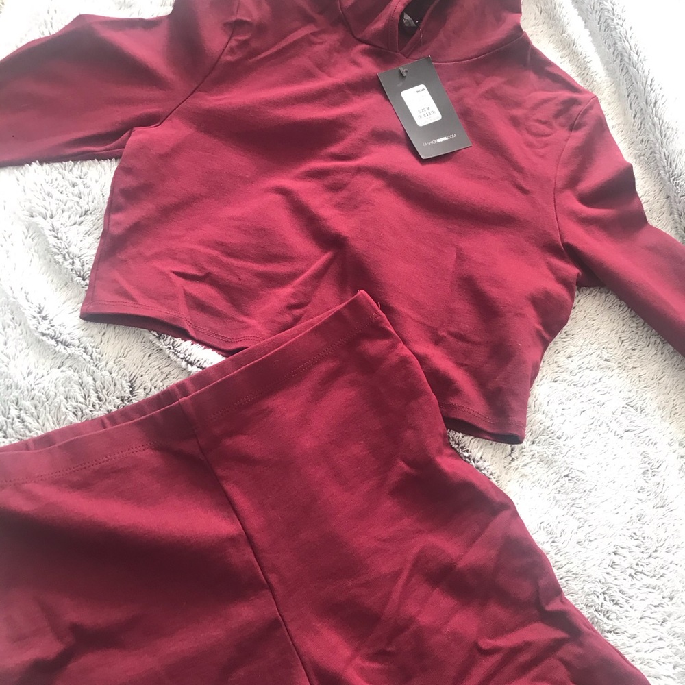 Fashion Nova Long Sleeve Lounge Set & Bike Shorts